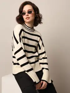 ONLY Women Striped Pullover Sweaters