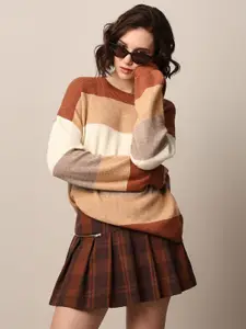 ONLY Women Colourblocked Pullover Sweaters