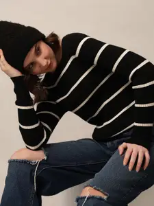 ONLY Women Striped Pullover Sweaters