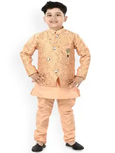 BAESD Boys Straight Kurta with Trousers & Waistcoat