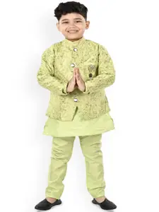 BAESD Boys Straight Kurta with Pyjamas & Waistcoat