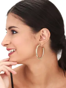 Anvik Gold-Plated Circular Half Hoop Earrings