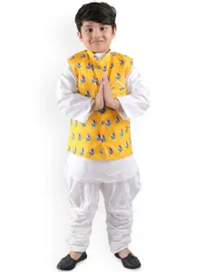 BAESD Boys Straight Kurta with Churidar & Waistcoat