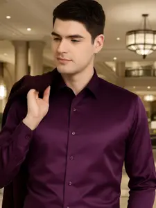 Hancock Men Slim Fit Opaque Formal Shirt