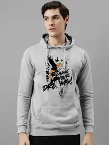ADRO Men Printed Hooded Pullover Sweatshirt