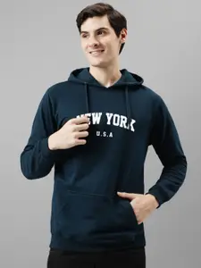 ADRO Men Printed Hooded Pullover Sweatshirt