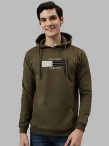 ADRO Men Printed Hooded Pullover Sweatshirt