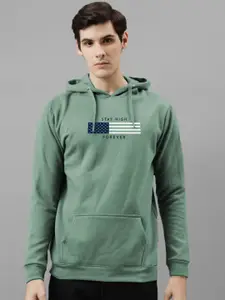 ADRO Men Printed Hooded Pullover Sweatshirt