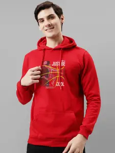 ADRO Men Printed Hooded Pullover Sweatshirt