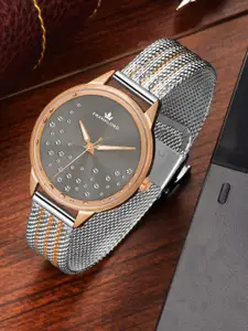 Franklord Women Round Patterned Dial Bracelet Style Straps Analogue Watch F-103 RL