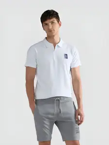 U.S. Polo Assn. Men Brand Logo Applique Polo Collar Slim Fit T-Shirt