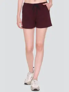 CUPID Women Solid Above Knee Regular Fit Cotton Mid-Rise Shorts