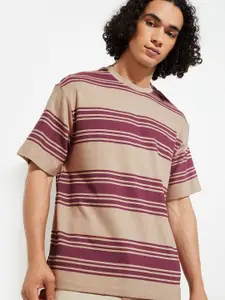 max URB_N Men Striped Oversized T-shirt