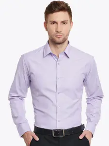 English Navy Men Slim Fit Opaque Formal Shirt