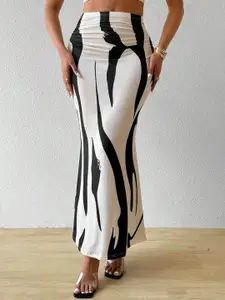TANDUL Printed Pencil Maxi Skirt
