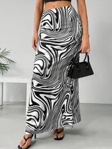 TANDUL Printed Flared Maxi Skirt