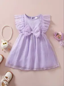 BAESD Flutter Sleeve Tissue Fit & Flare Dress