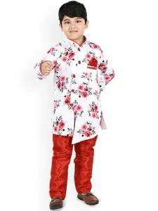 BAESD Boys Floral Printed Regular Kurta with Pyjamas