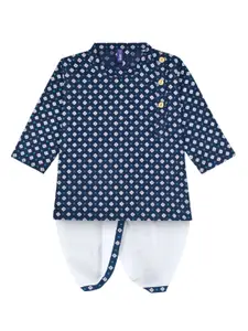 BAESD Boys Ethnic Motifs Printed Regular Kurta with Dhoti Pants