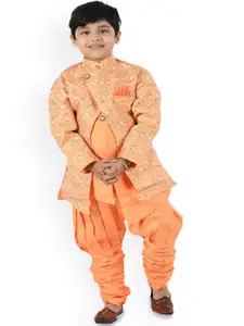 BAESD Boys Mandarin Collar Kurta With Churidar