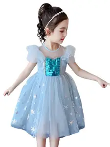 StyleCast x Revolte Embellished Net Fit & Flare Dress