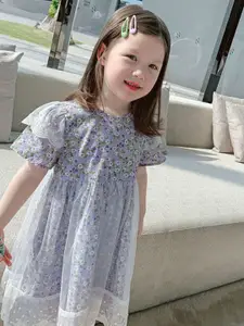 StyleCast x Revolte Floral Net Fit & Flare Dress