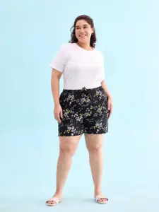 Go Colors Women Printed Lounge Shorts