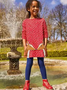 StyleCast Girls Floral Print Round Neck A-Line Dress