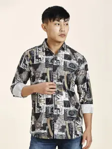 TRYBUY.IN Men Cotton Standard Opaque Abstract Printed Casual Shirt