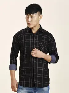 TRYBUY.IN Men Cotton Standard Tartan Checks Opaque Checked Casual Shirt
