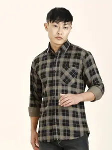 TRYBUY.IN Men Standard Tartan Checks Opaque Checked Casual Shirt