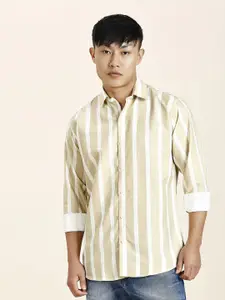 TRYBUY.IN Men Standard Opaque Striped Casual Shirt