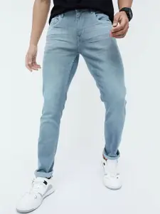 Forca by Lifestyle Men Mid Rise Tapered Fit Clean Look Light Fade Jeans