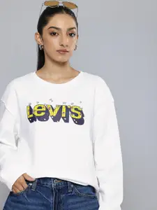 Levis Pure Cotton Brand Logo Printed Pullover Sweatshirt