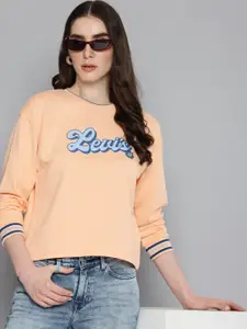 Levis Brand Logo Printed Crew Neck Pure Cotton Sweatshirt
