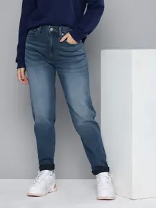 Levis Women Straight Fit High-Rise Heavy Fade Stretchable Jeans