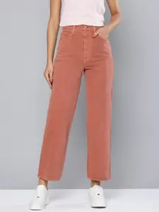 Levis Women Pure Cotton Ribcage Straight Fit High-Rise Jeans