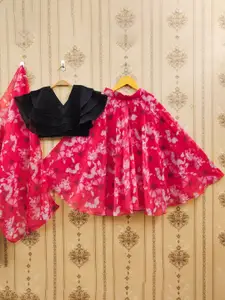 BAESD Girls Printed Ready to Wear Lehenga Choli & Dupatta