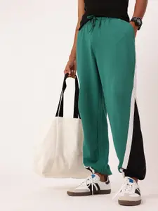 Kook N Keech Men Colourblocked Relaxed Fit Cotton Terry Joggers