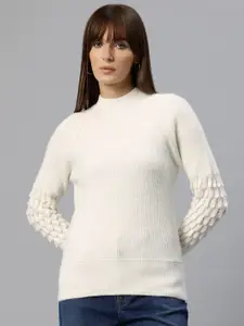 Pierre Carlo Turtle Neck Ribbed Pullover