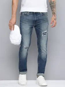 Levis Men 511 Slim Fit Mildly Distressed Heavy Fade Stretchable Ripped Jeans