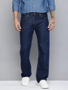 Levis Men 555 96 Relaxed Straight Fit Light Fade Pure Cotton Jeans