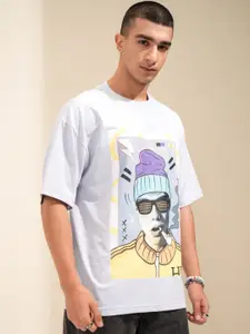 HIGHLANDER Men Graphic Printed Oversized Tshirt
