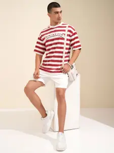 HIGHLANDER Men Horizontal Striped Oversized Tshirt