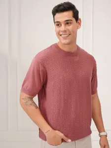 HIGHLANDER Men Sollid Raw Edge T-shirt