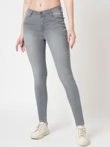 Kraus Jeans Women Skinny Fit High-Rise Light Fade Jeans