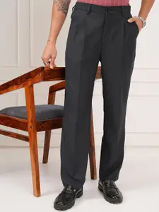 HIGHLANDER Men Mid-Rise Pleated Trousers