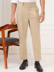 HIGHLANDER Men Slim Fit Pleated Trousers