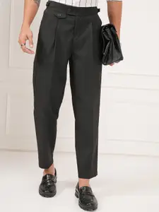 HIGHLANDER Men Slim Fit Pleated Formal Trousers