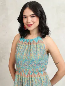 Vishudh Ethnic Motifs Printed Tiered Maxi Ethnic Dress